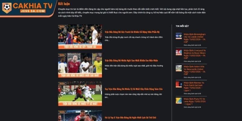 Trang Chủ 17 Chuyên mục của cakhia nơi cung cấp thông tin về bóng đá